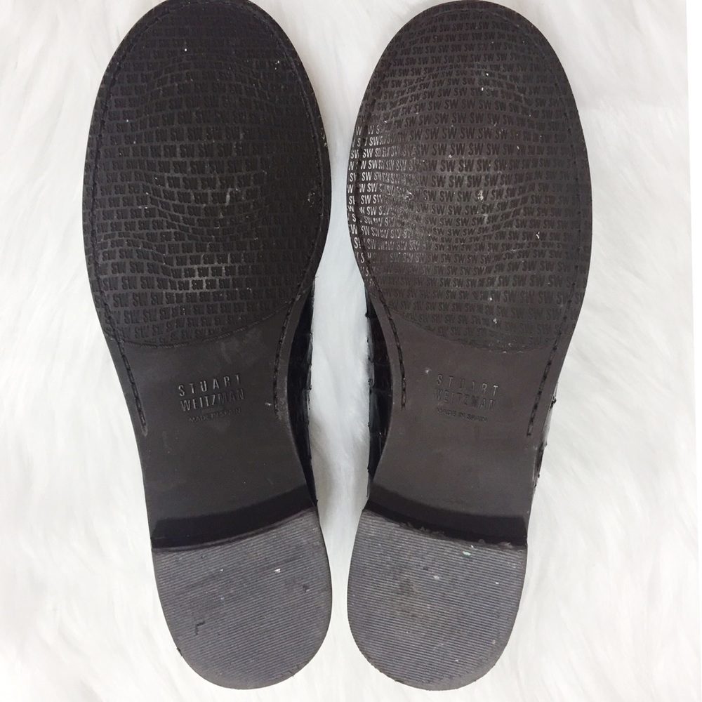 Stuart Weitzman Reptile Loafers Shoes Sz 6M Brown - Picture 5 of 8